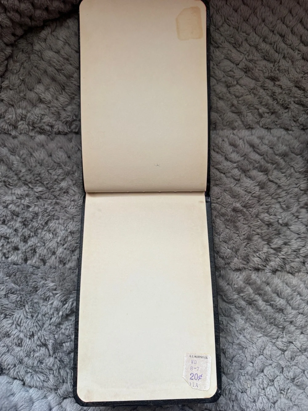Vintage New Old Stock Black Memo Book Address Book Organizer with Gold Lettering